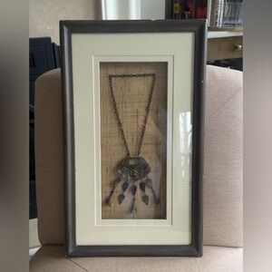 Antique Traditional Framed Chinese Longevity Lock Necklace